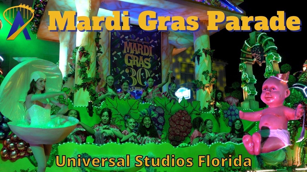 Video thumbnail for 30th Anniversary Mardi Gras Parade at Universal Orlando