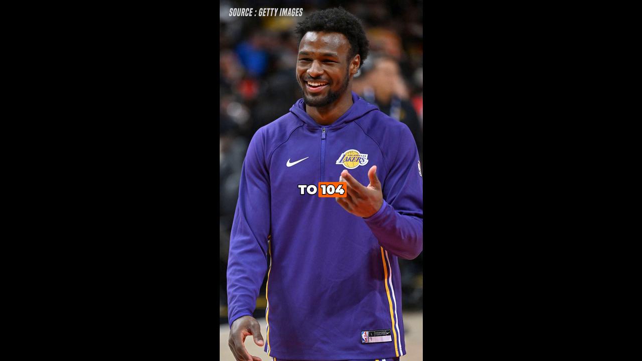 Video thumbnail for LeBron James’ Priceless Reaction to Bronny’s Three