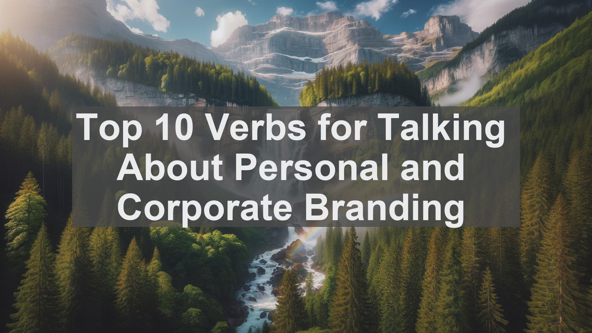 'Video thumbnail for Top 10 Verbs for Talking About Personal and Corporate Branding'