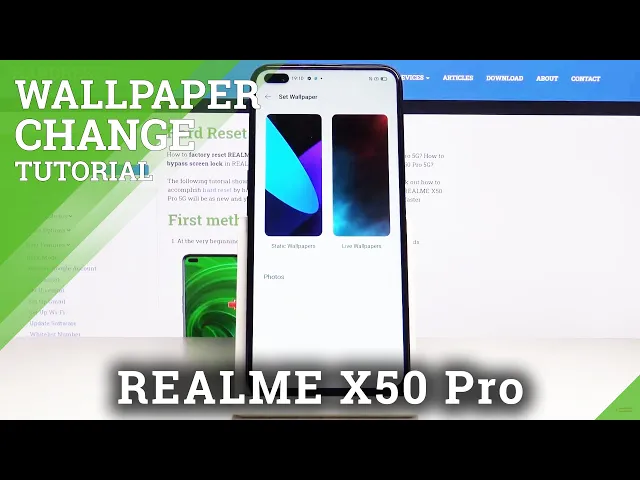 Video thumbnail for How to Use Photo as Wallpaper in Realme X50 Pro- Change Wallpaper