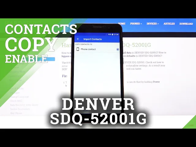 Video thumbnail for Copy Contacts & Transfer Numbers - DENVER SDQ-52001G