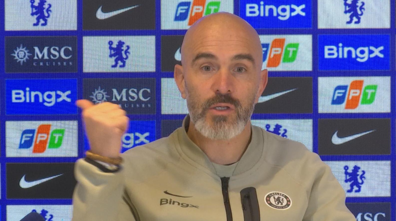 Video thumbnail for '11v11 we were better than them’ - Maresca on Chelsea's 1-1 draw with Arsenal after Caicedo red card