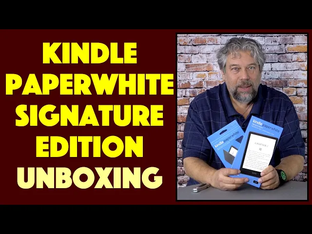 Video thumbnail for Amazon Kindle Paperwhite Signature Edition  & Fabric Case -- UNBOXING