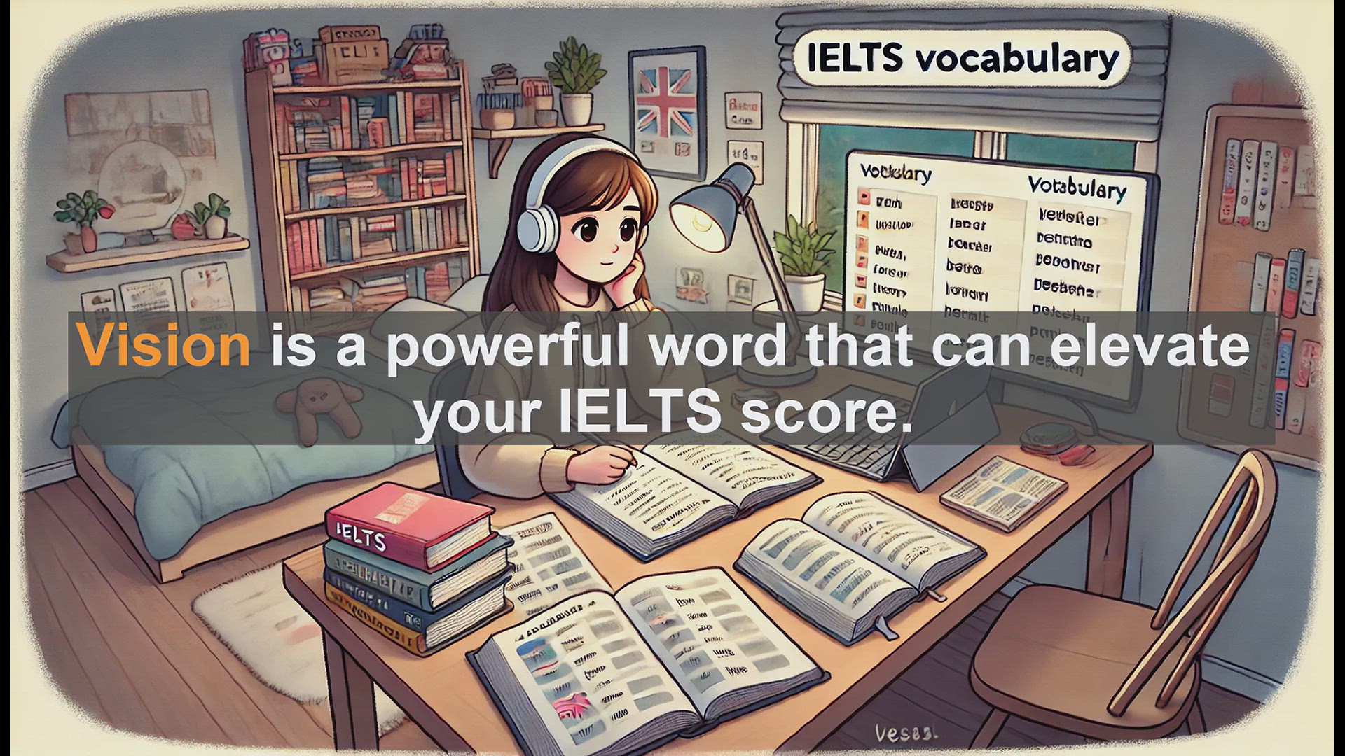 'Video thumbnail for 2500 Must Know IELTS 6.5 Vocabulary - Boost Your IELTS Score: Mastering the Word 'Vision''