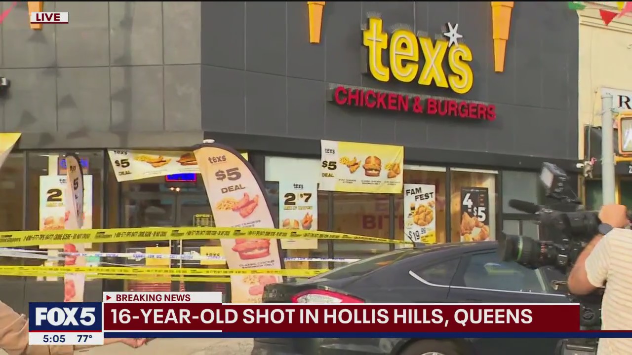 Video thumbnail for 16-year-old shot in Hollis Hills, Queens