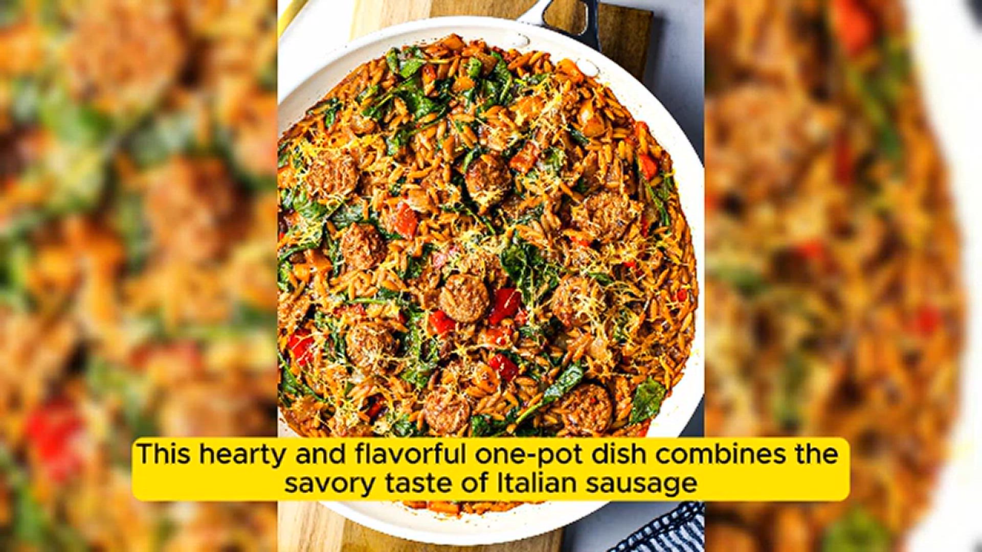 'Video thumbnail for One-Pan Italian Sausage and Orzo Pasta '