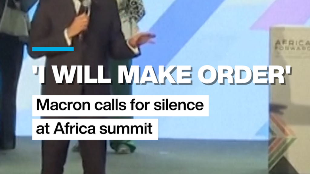 Video thumbnail for 'I will make order': Macorn calls for silence at Africa summit