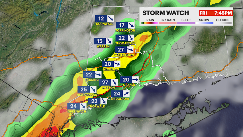 Video thumbnail for STORM WATCH: Gusty thunderstorms Friday lead to significant weekend temperature plunge in western Connecticut