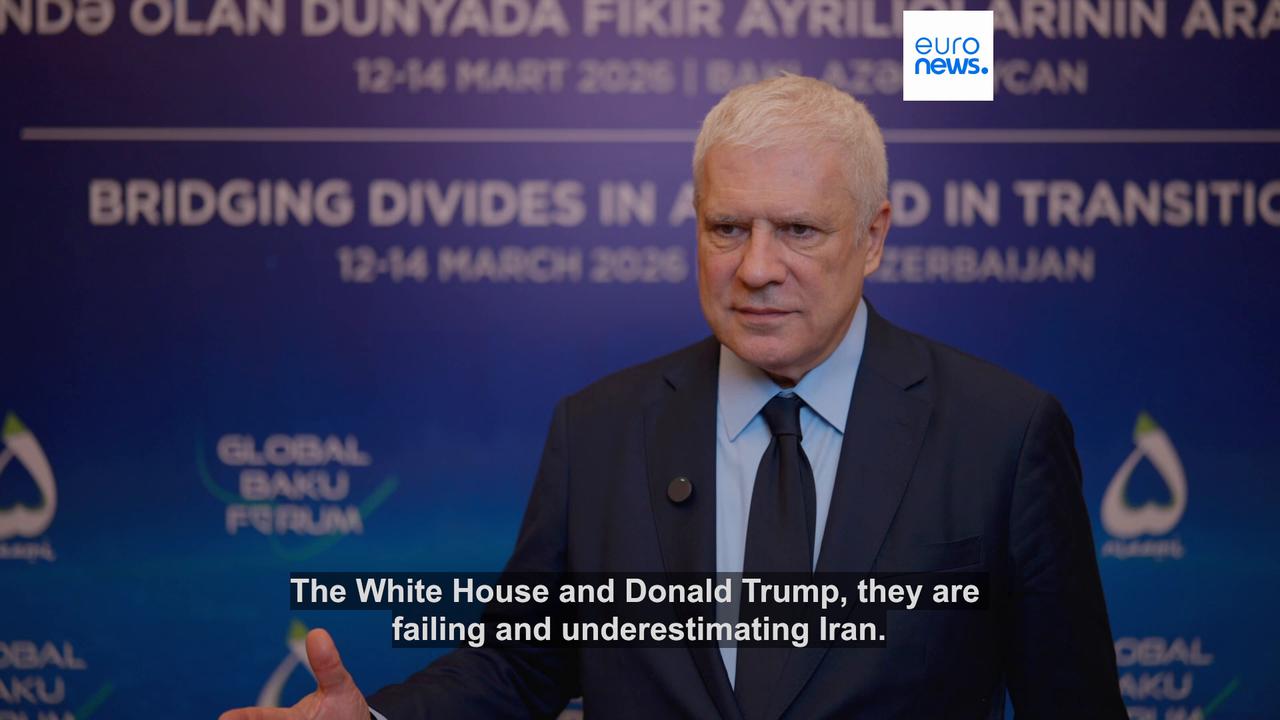 Video thumbnail for Balkan ex-presidents slam Iran war at Global Baku Forum