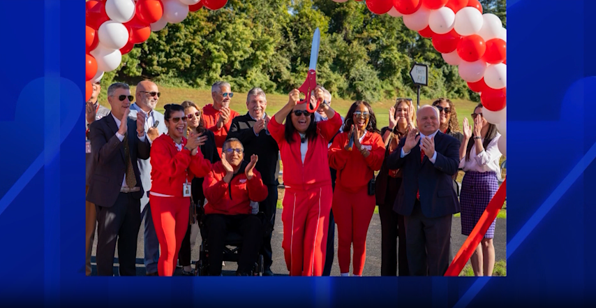 Video thumbnail for West Haverstraw school opens new track with help from Optimum donation
