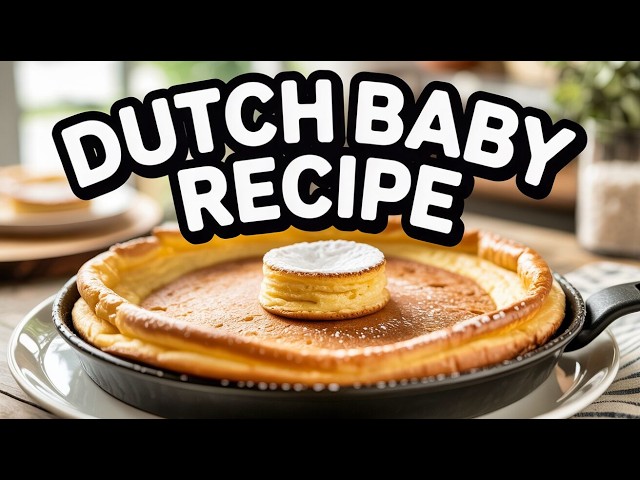 Video thumbnail for Dutch Baby Recipe – Puffy Oven Pancake (Light & Golden)
