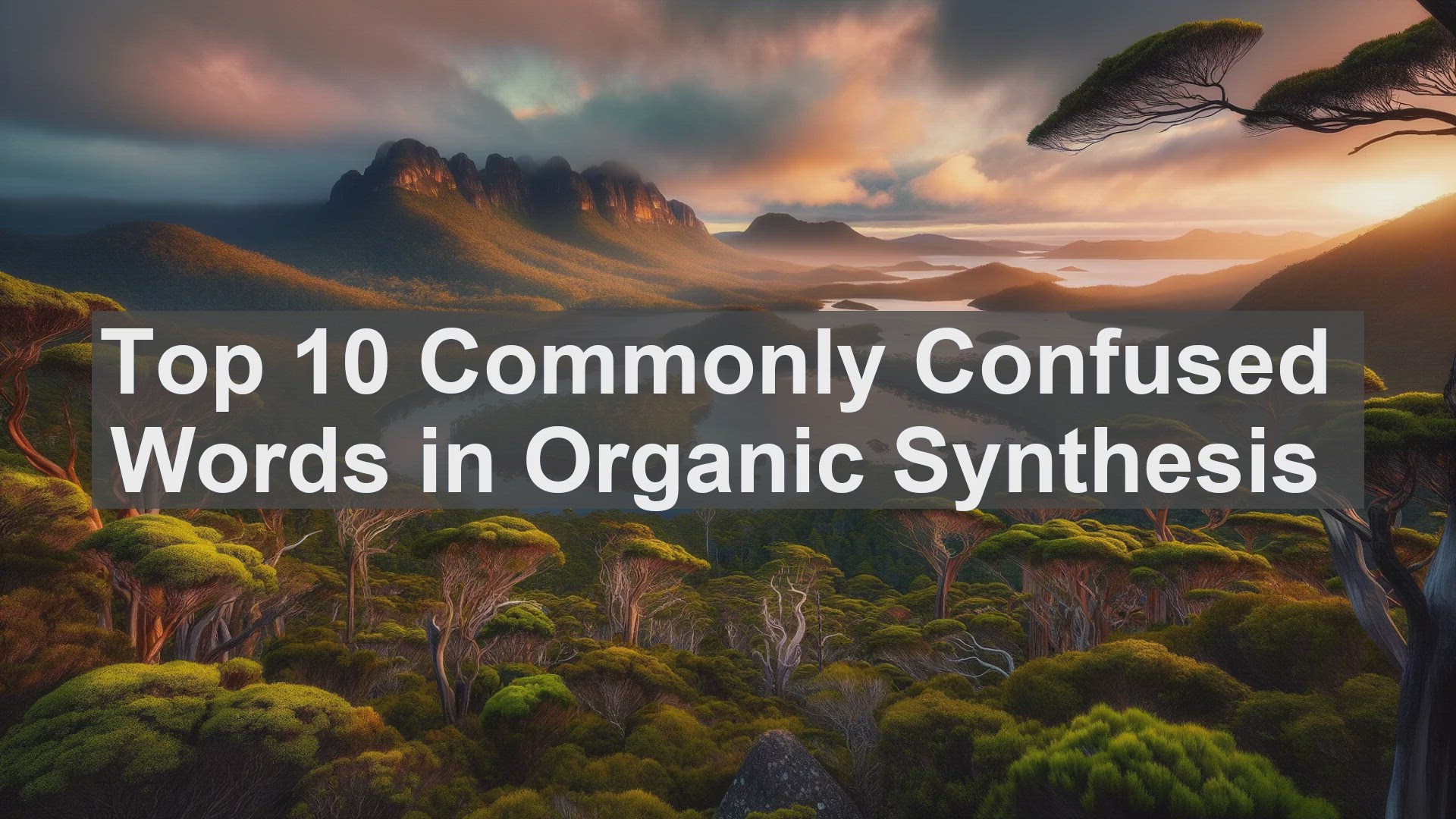 'Video thumbnail for Top 10 Commonly Confused Words in Organic Synthesis'