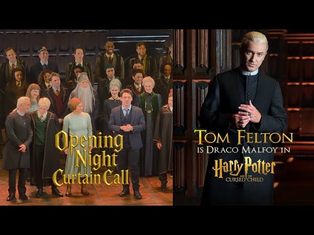 Video thumbnail for Harry Potter and the Cursed Child Full Curtain Call [Year 7 Opening Night] Tom Felton Debut