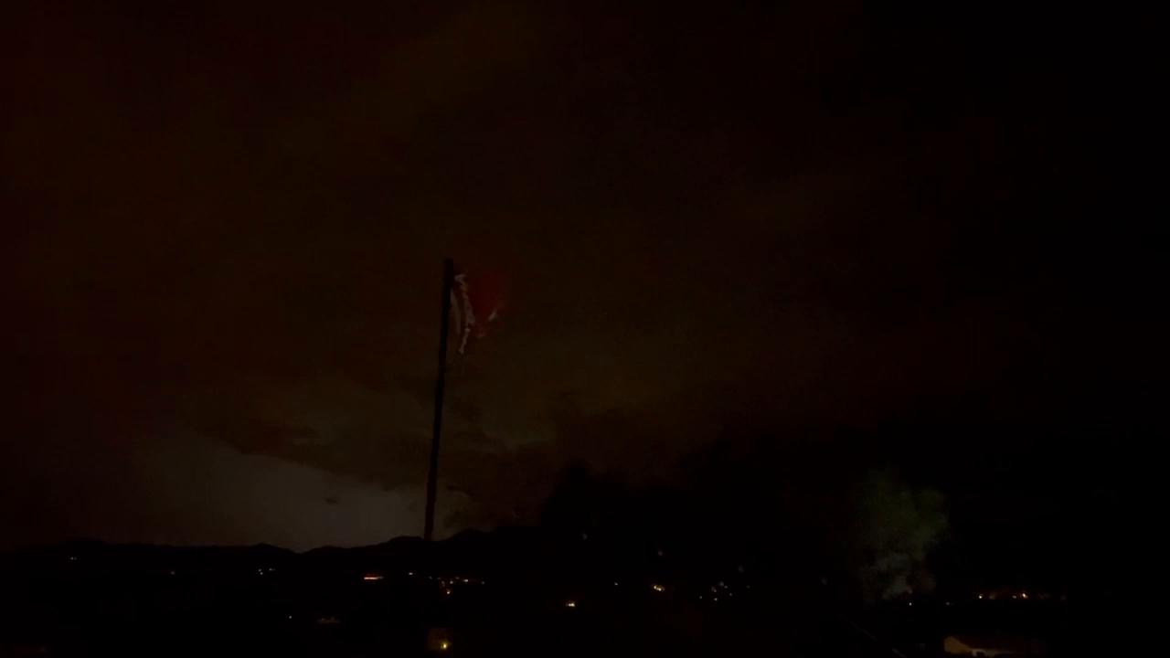 Video thumbnail for US: Continuous Lightning Lights Up Tucson Night Sk.