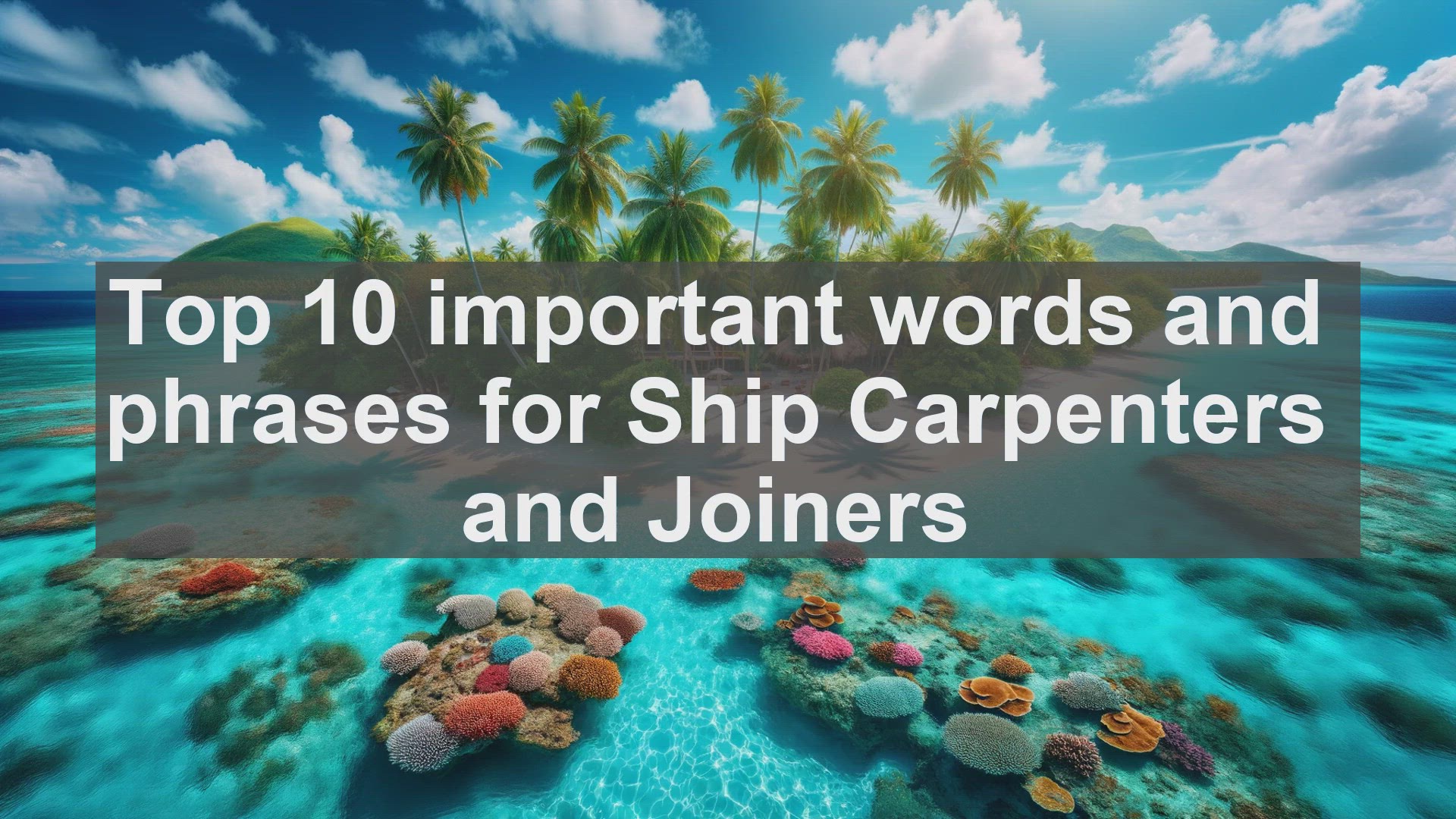 'Video thumbnail for Top 10 important words and phrases for Ship Carpenters and Joiners'