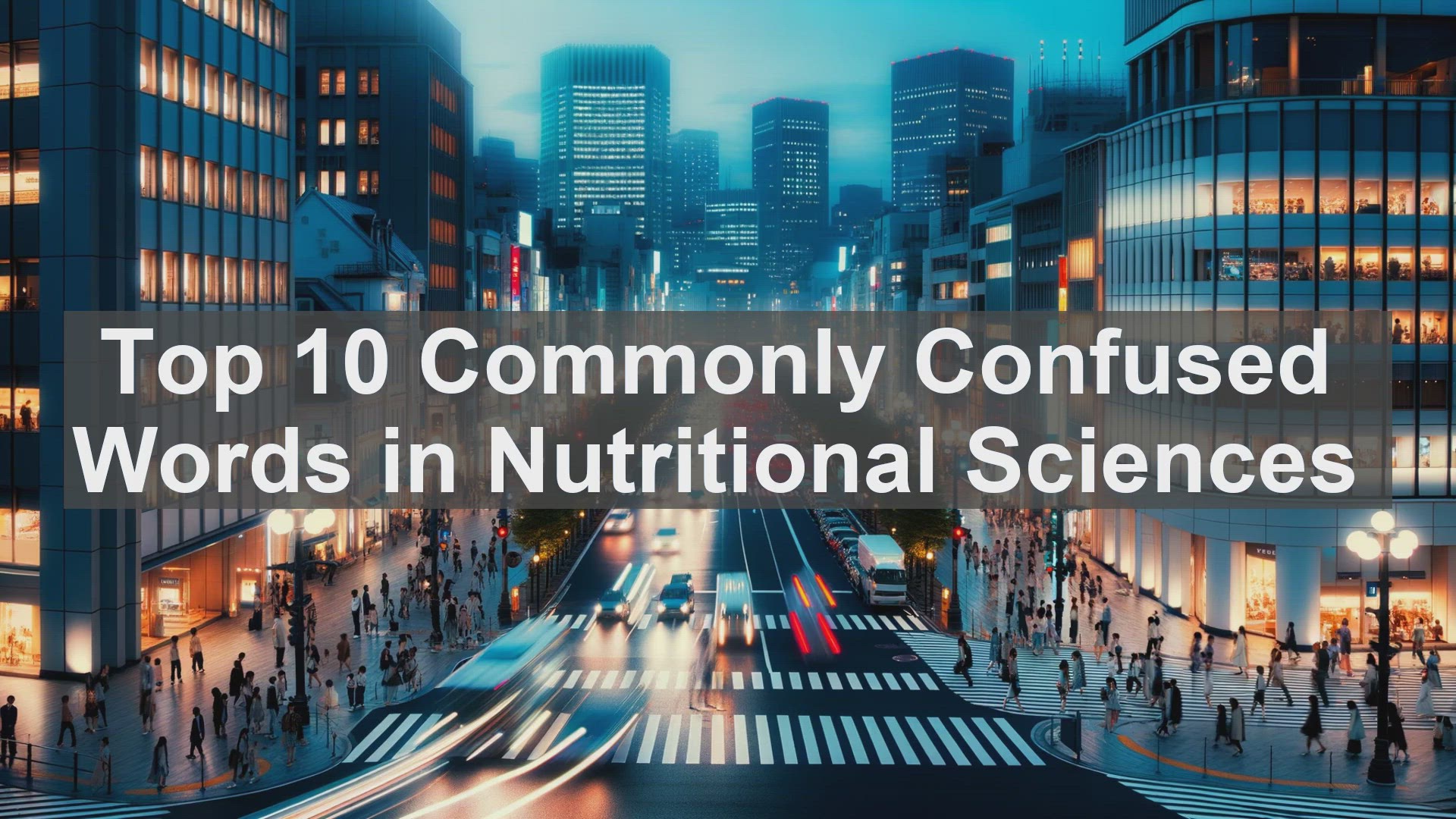 'Video thumbnail for Top 10 Commonly Confused Words in Nutritional Sciences'