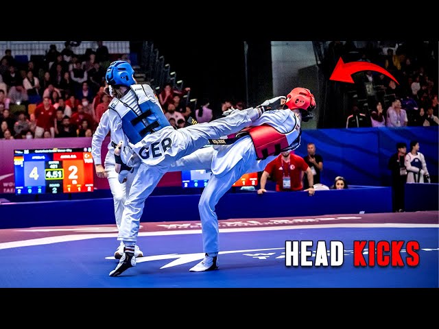 Video thumbnail for Taekwondo Headshot Knockouts 💥 | Brutal TKD Fight Highlights & Lightning Kicks