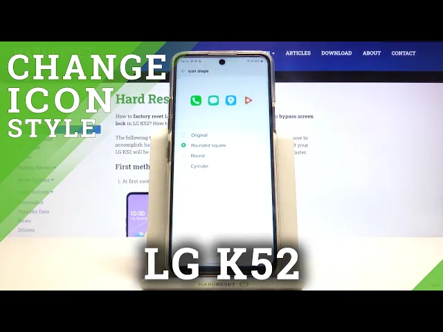 Video thumbnail for LG K52 – Open Display Settings & Change Icon Shape