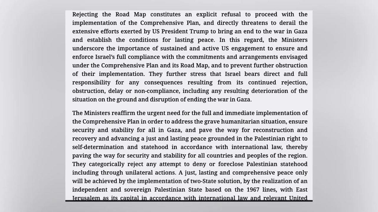 Video thumbnail for Egypt: 8 states condemn Israeli rejection of Gaza peace roadmap.