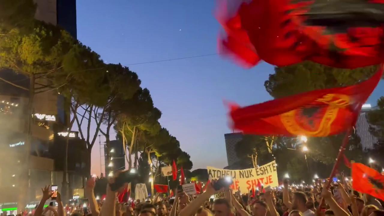 Video thumbnail for Albania: Protests Continue in Tirana Over Kushner-Linked Luxury Resort on Protected Coast.