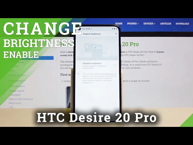 Video thumbnail for How to Activate Adaptive Brightness in HTC Desire 20 Pro - Enable Auto Brightness