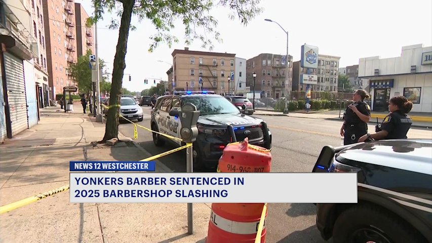 Video thumbnail for Yonkers barber gets prison time for slashing patron