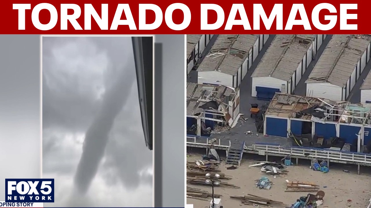 Video thumbnail for Long Island tornado cleanup underway in Atlantic Beach