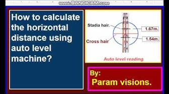 'Video thumbnail for How to calculate the horizontal distance by using an auto-level machine?'