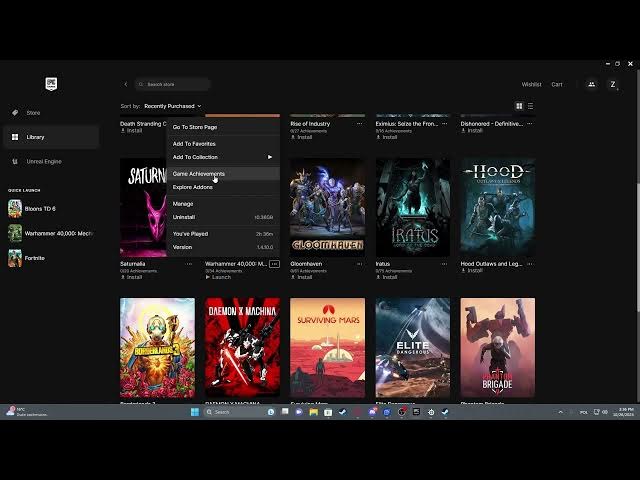 Video thumbnail for How To Check Game Achievements In Epic Games Launcher 2023/2024