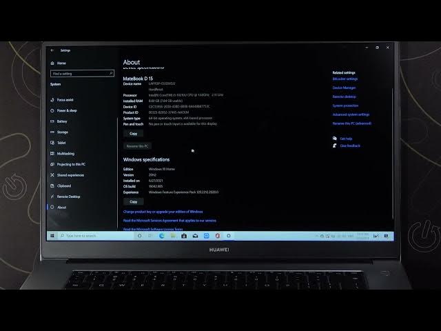 Video thumbnail for How to Check Device & Windows Specs in Huawei MateBook D15?