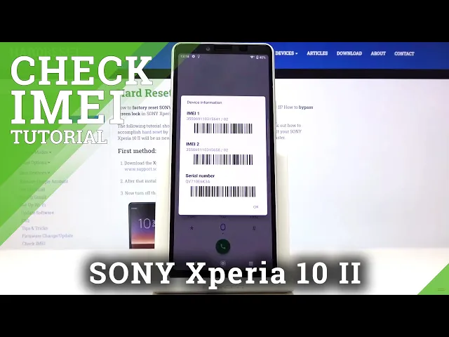 Video thumbnail for How to Locate IMEI & Serial Number on SONY Xperia 10 II – IMEI Status