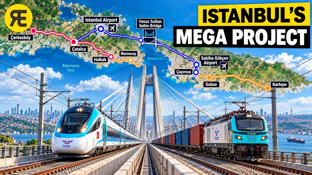 Video thumbnail for Türkiye is Building a New Rail Across Bosphorus