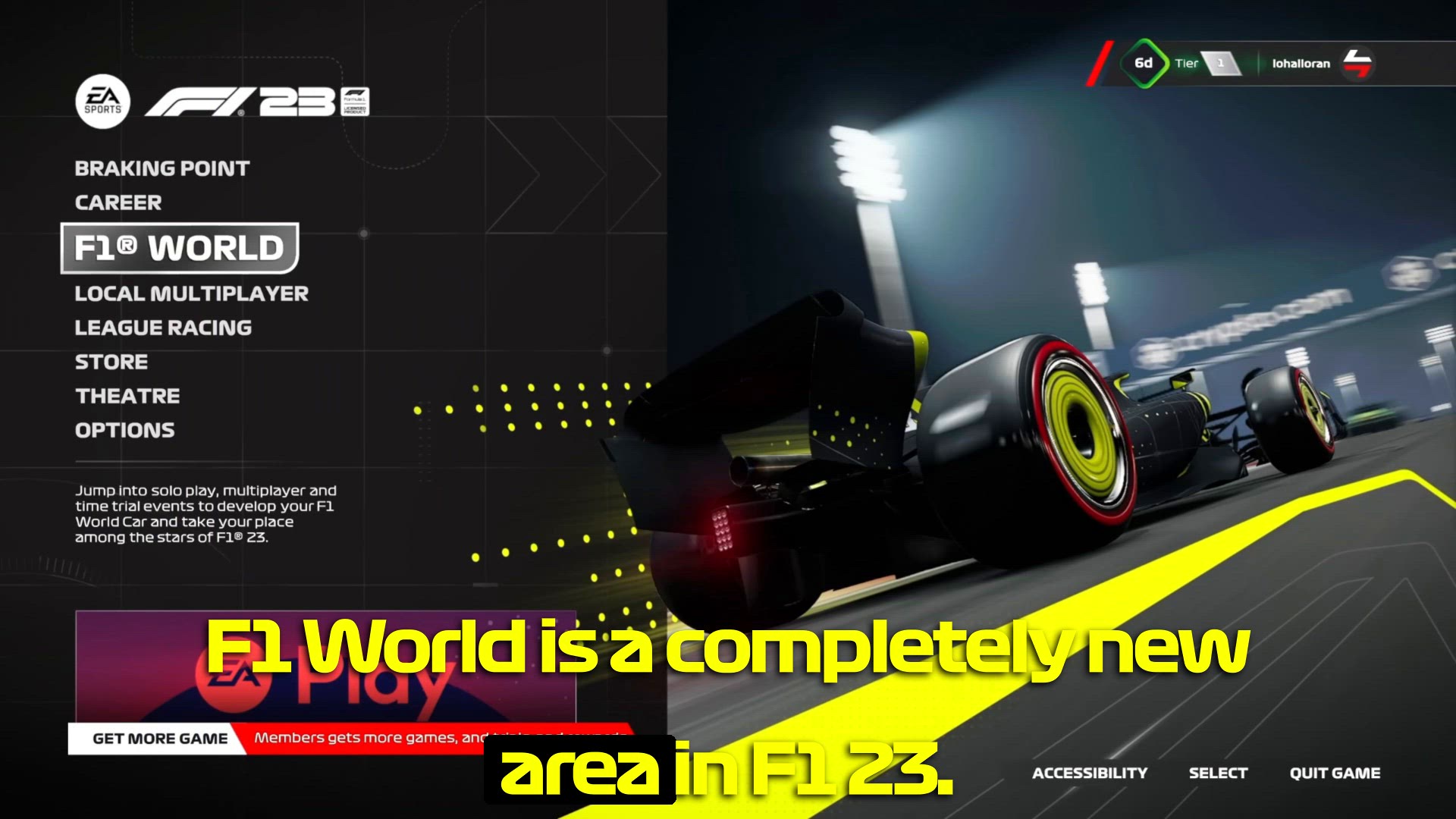 'Video thumbnail for F1 23: F1 World Explained'