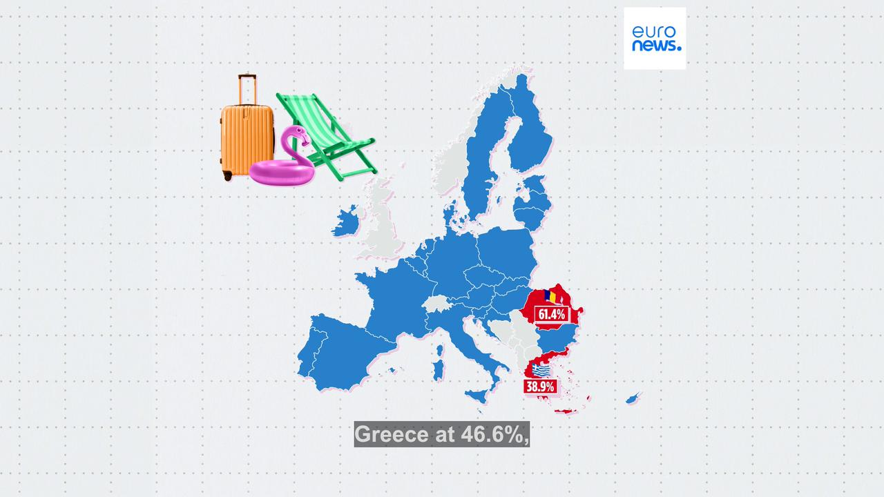 Video thumbnail for As many Europeans jet off for the summer, how many citizens can't afford a holiday away?