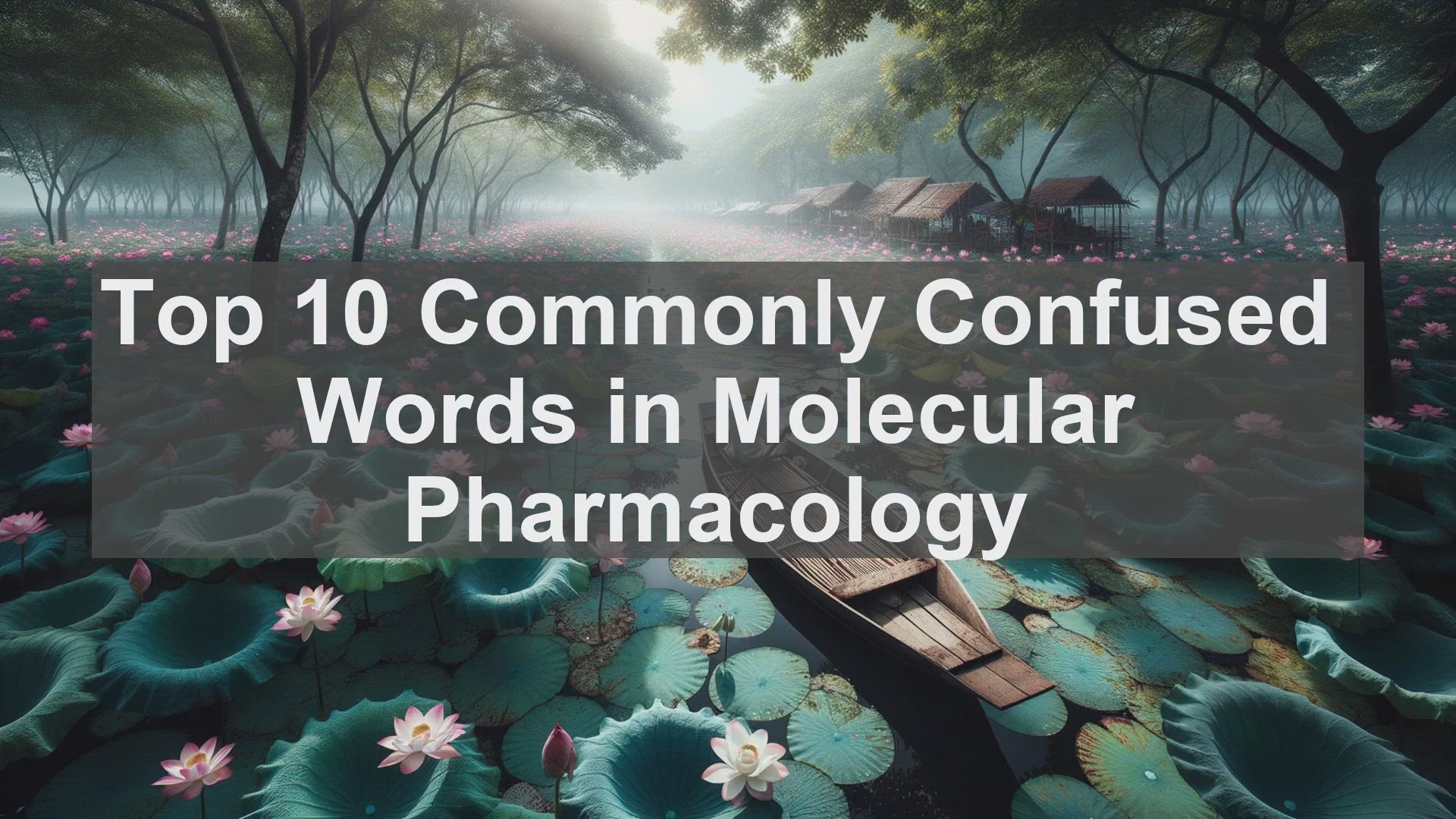 'Video thumbnail for Top 10 Commonly Confused Words in Molecular Pharmacology'
