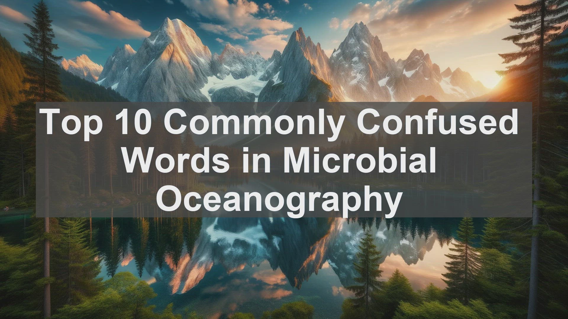 'Video thumbnail for Top 10 Commonly Confused Words in Microbial Oceanography'