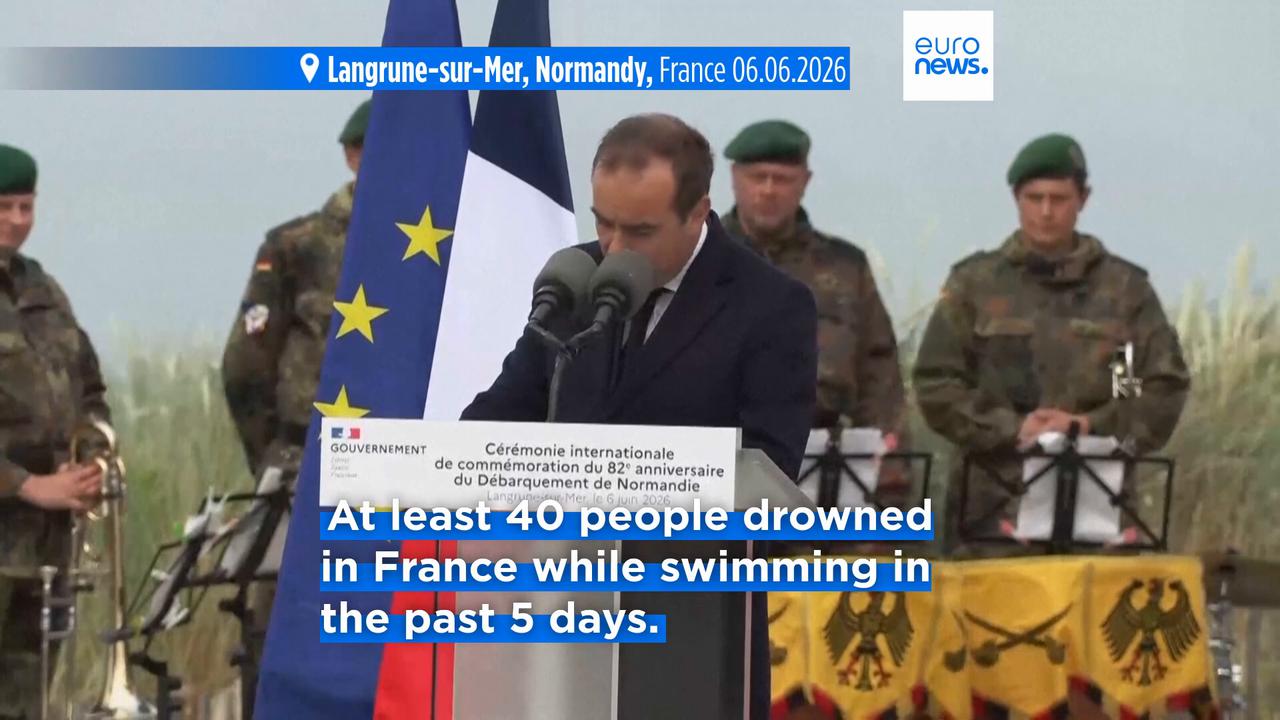 Video thumbnail for At least 20 drownings reported as 54 French departments remain on red alert