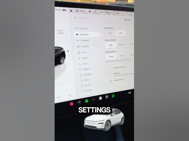 Video thumbnail for Change Dynamic Settings to Extend  Tesla Battery🔋 #tesla #teslay #teslatips #cartech #cartutorial