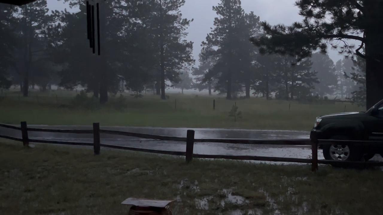 Video thumbnail for US: Thunderstorm Brings Flooding Rain to Evergreen, CO.