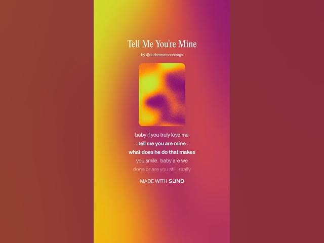 Video thumbnail for tell me you are mine written by Carl Reneman