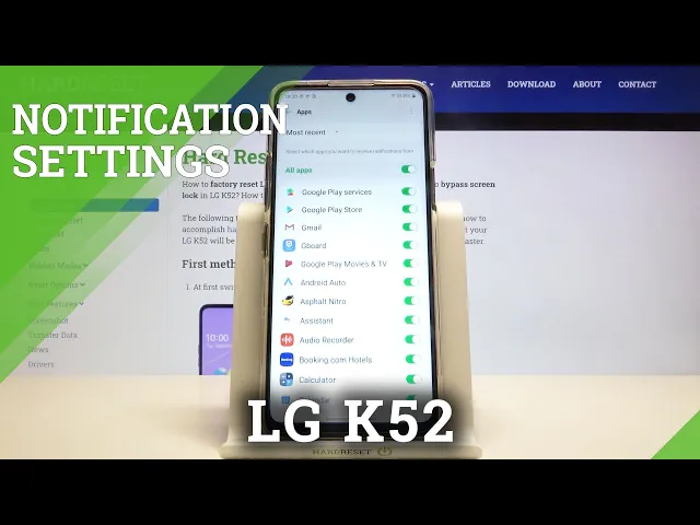 Video thumbnail for Notifications Settings on LG K52 – Personalize Notifications