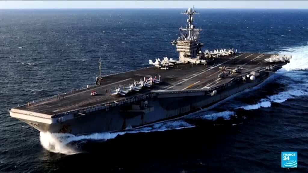 Video thumbnail for New US aircraft carrier heads towards Middle East after reports of dire conditions on USS Lincoln
