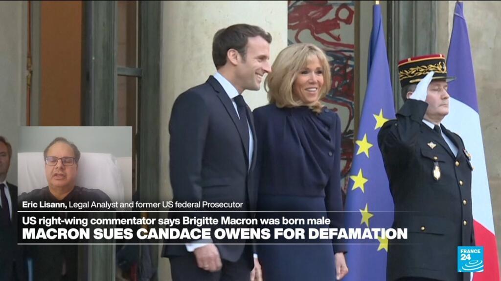 'Video thumbnail for Macrons' defamation suit designed to 'deter' Owens from engaging in 'socially reprehensible conduct''