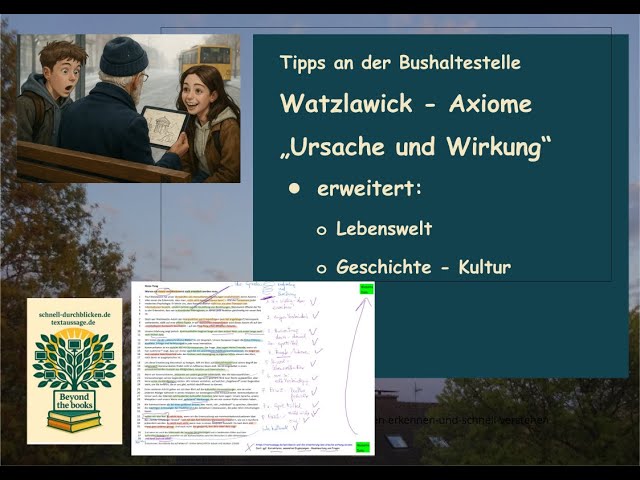Video thumbnail for Watzlawick plus: Warum "Du widersprichst dir selbst" ergänzt werden muss: "was wird xy dazu sagen?"