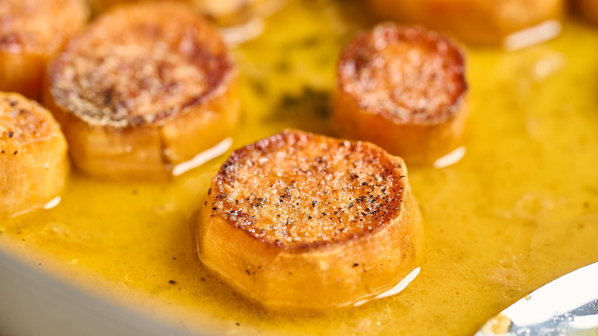 Video thumbnail for Buttery Melting Sweet Potatoes Recipe