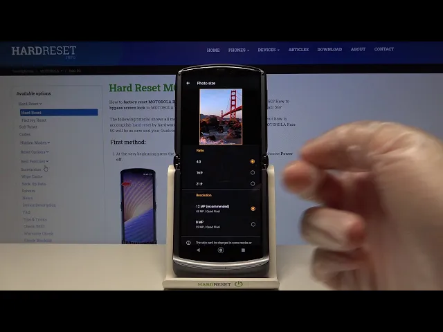 Video thumbnail for How to Change Photo Resolution in Motorola Razr 5G - Customize Camera Quality