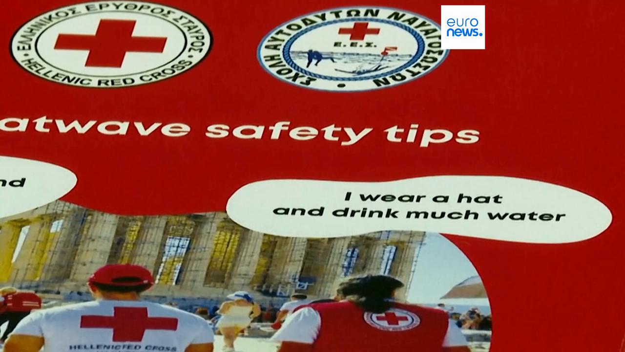Video thumbnail for Hats on, shades on: Tourists in Greece better prepared for sun and heat risks