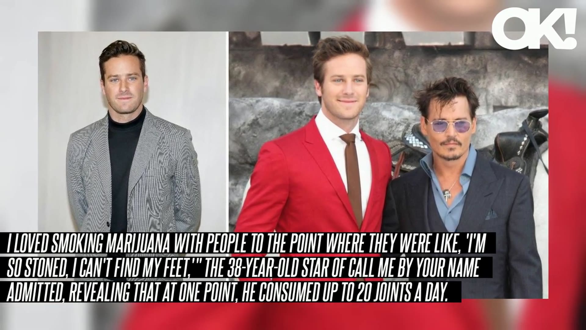 'Video thumbnail for 'I Loved Poisoning People' With Marijuana: Armie Hammer Got in Trouble for Getting Costar Johnny Depp 'So'