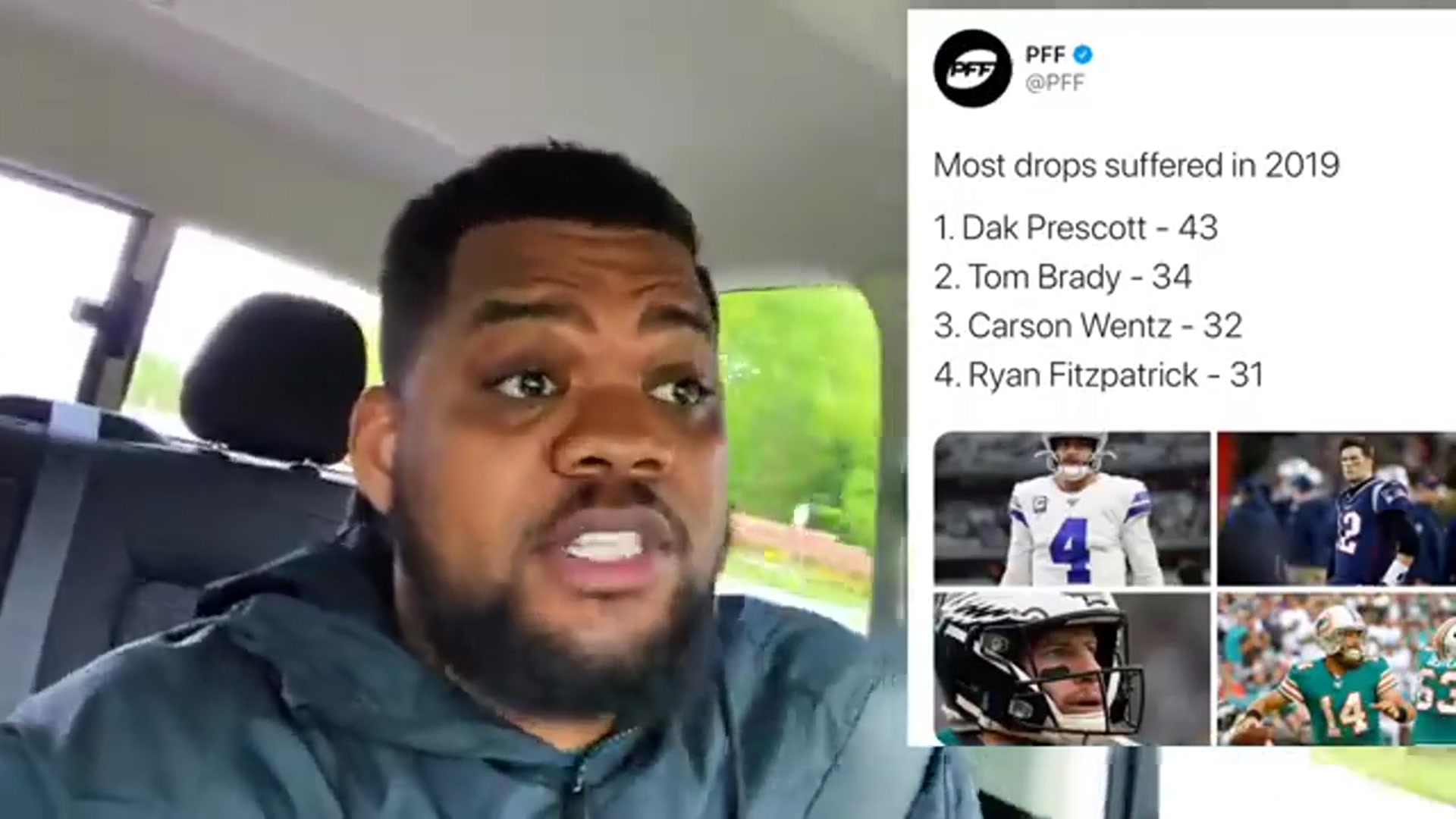'Video thumbnail for Lord Brunson: eagles' wr woes: pff talks devastating drops & nfl season impact'