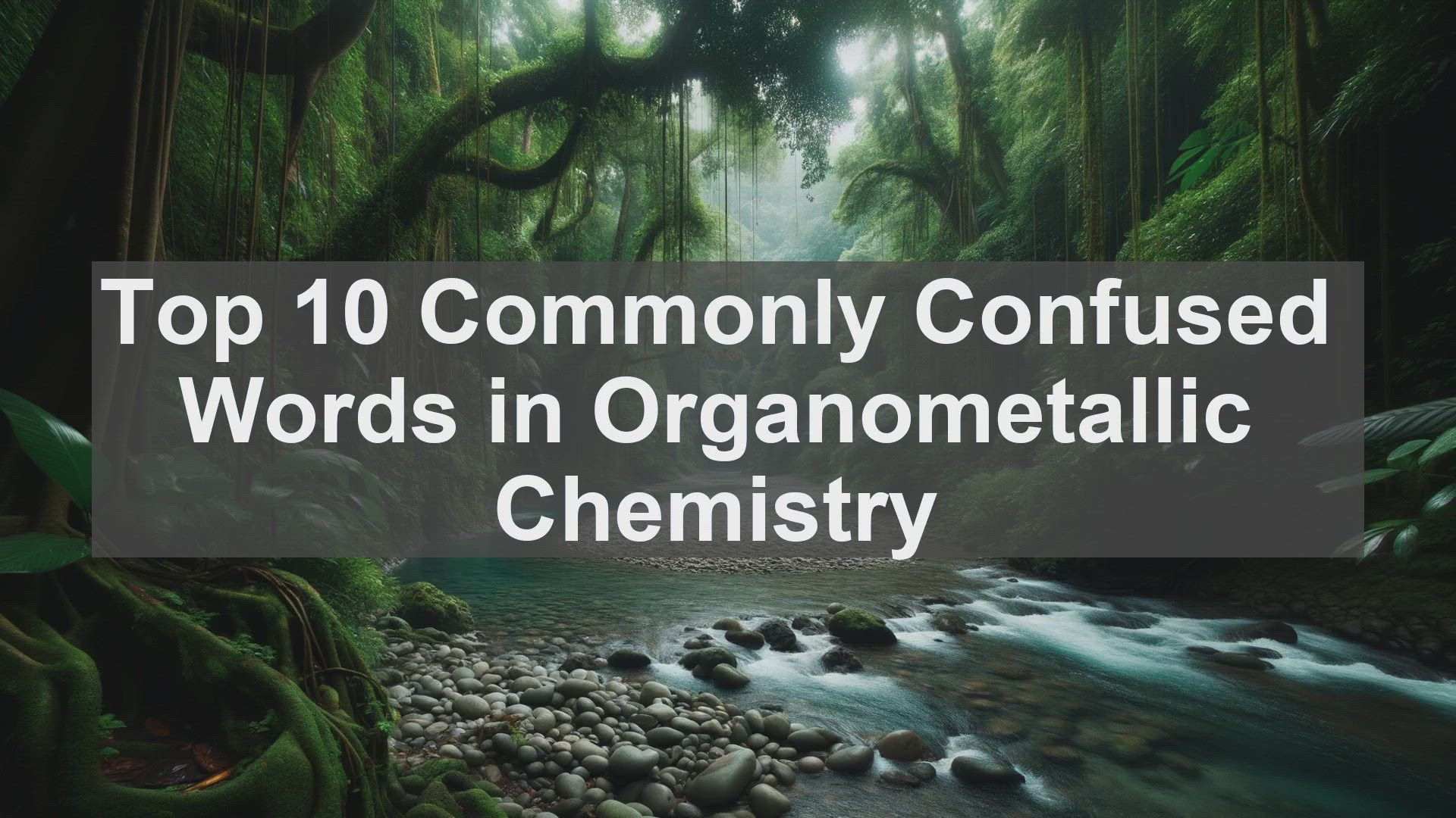 'Video thumbnail for Top 10 Commonly Confused Words in Organometallic Chemistry'